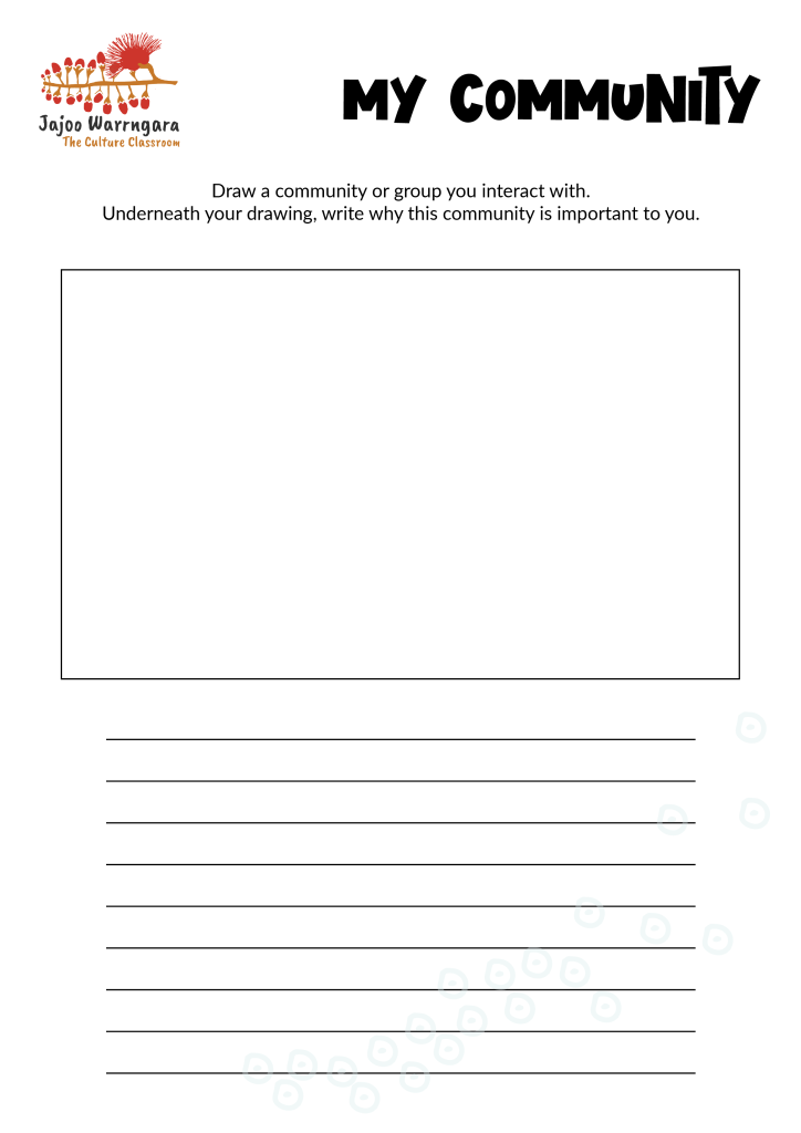 My Community worksheet