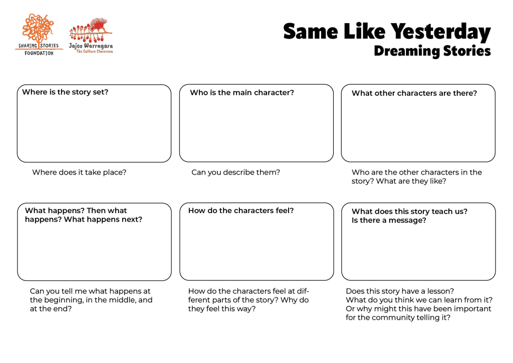 Dreaming Stories worksheet